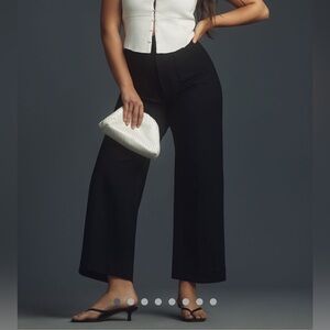 NWOT ANTHROPOLOGIE COLETTE PONTE CROP WIDE LEG PANT